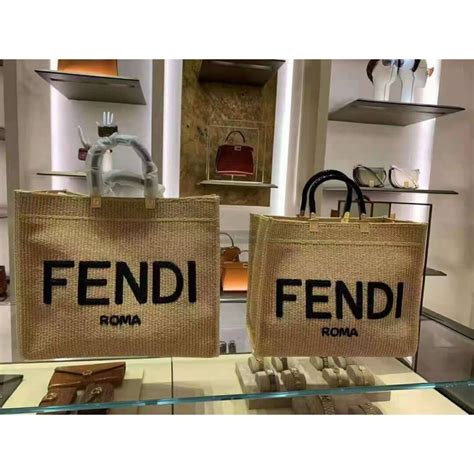 fendi woven tote